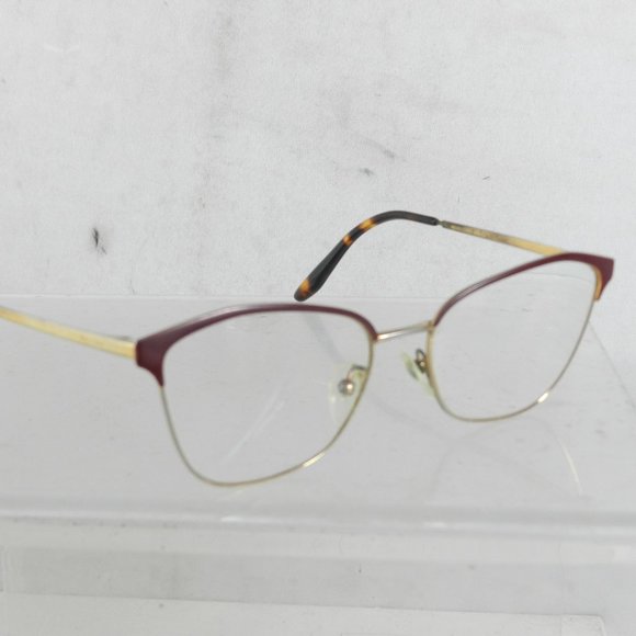 Vintage Genuine Prada Gold, Red & Tortoise Frame Eyeglasses 54-17 - Picture 1 of 11
